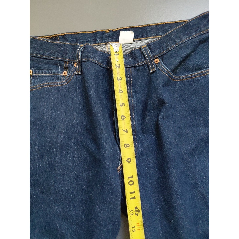 VTG Levi's 501xx Shrink to Fit Jeans 36x30 Raw Denim Mexico 2000s Dark Wash Y2K - Picture 13 of 16